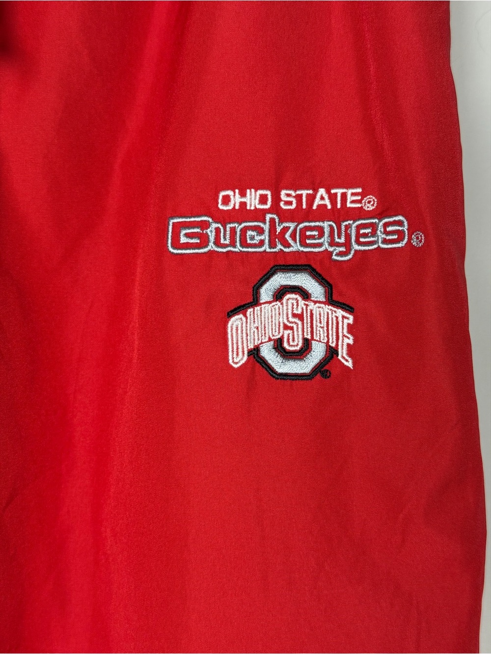 Vintage Ohio State Buckeyes Red Oak Track Wind Pants Womens M Red Y2K - Picture 1 of 7